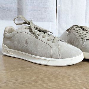 Polo Ralph Lauren Men's Heritage Court II Suede Sneaker - Milkshake 10 (BEIGE)